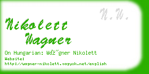 nikolett wagner business card